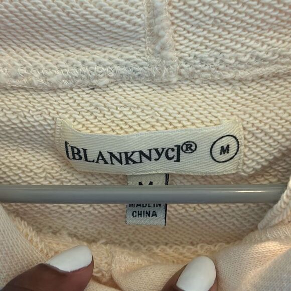 Blanknyc Good Lookin Medium Retro Patchwork Pullover Hoodie Front Pockets NWT - Picture 5 of 8